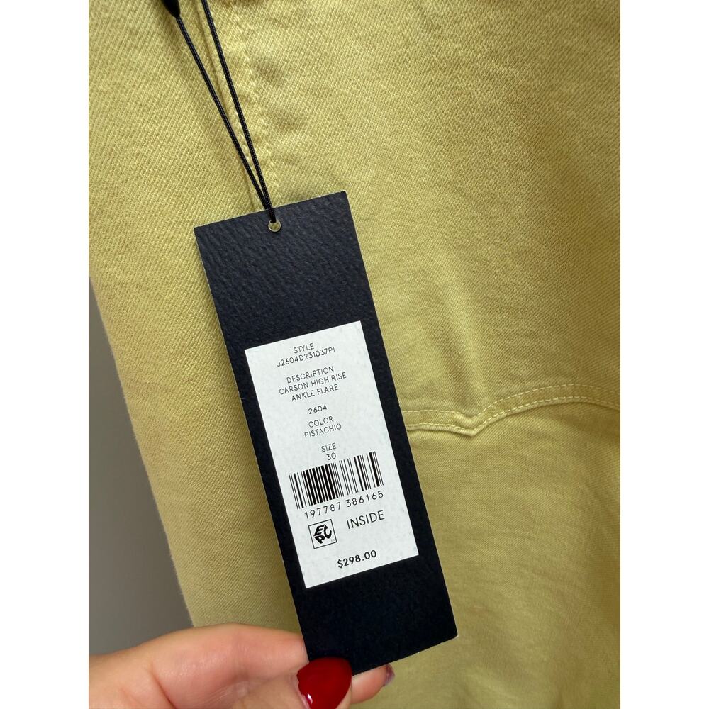 NEW Veronica Beard Carson High Rise Ankle Flare Pistachio Green Size 30 - Picture 8 of 8